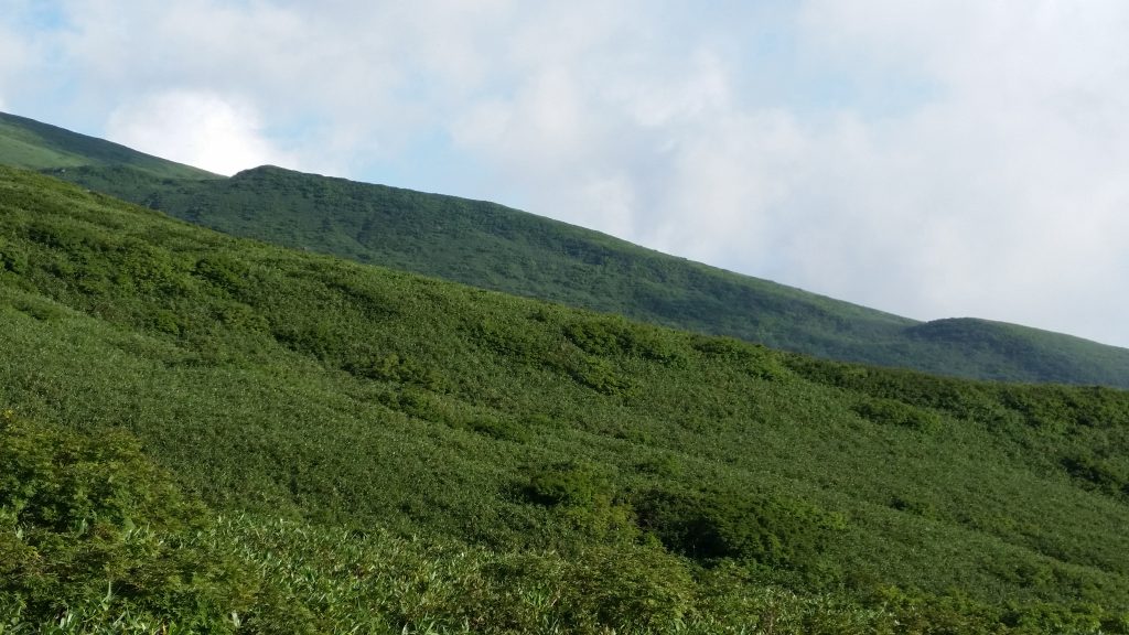 見晴台から見た洗沢断層【山形県】