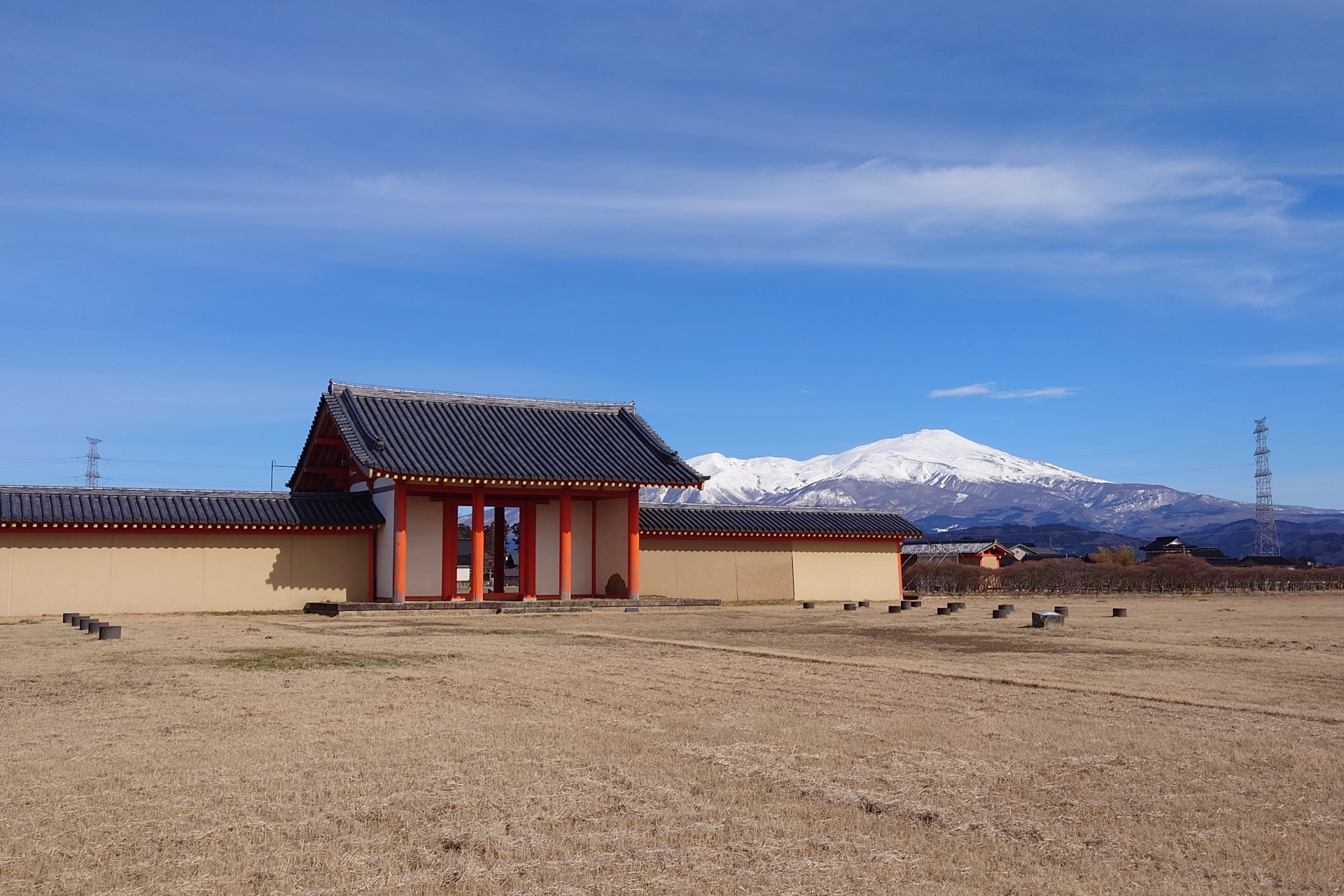 鳥海山・飛島ジオパークの文化サイトの城輪柵跡